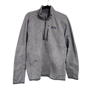 Patagonia Mens Better Sweater L Gray 1/4 Zip